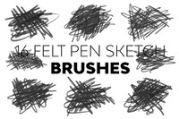 Felt Pen Sketch Brushes