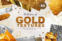 60 Gold Silver Foil Glitter Textures