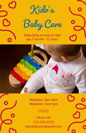 Free Babysitting Flyer Templates Adobe Spark