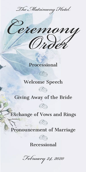 Free Wedding Program Templates Downloadable Adobe Spark