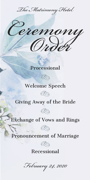 Wedding Ceremony Booklet Template Free Collection