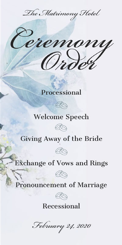 Wedding 2024 program templates