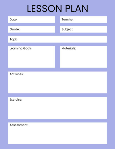 Free Lesson Plan Templates | Adobe Express