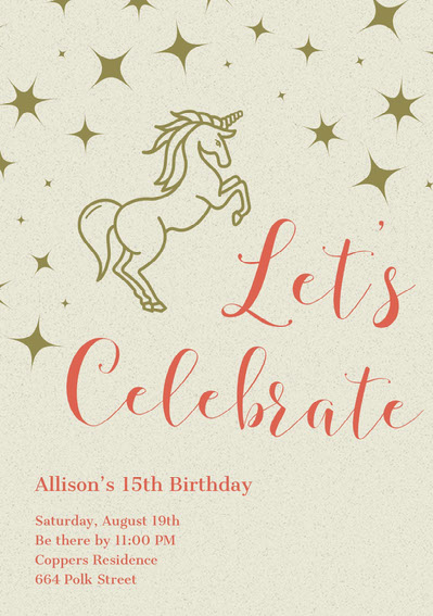 Modeles Gratuits De Cartes D Anniversaire Licorne Adobe Express