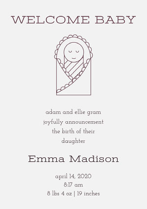 it's a girl announcement cards