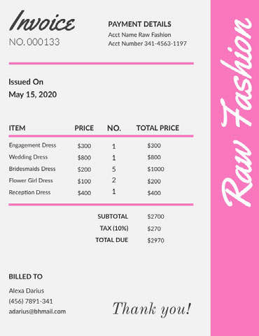 Free Invoice Generator With Online Templates Adobe Spark