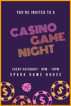Customizable Game Night Flyer Templates Adobe Spark