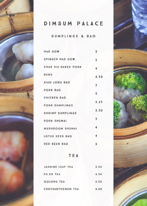 Free Menu Templates Adobe Spark