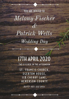 Customizable Rustic Wedding Invitation Templates Adobe Spark