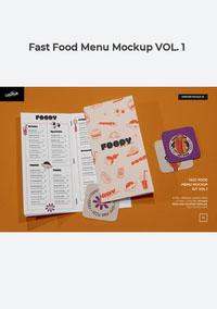 Fast Food Menu Mockup VOL 1