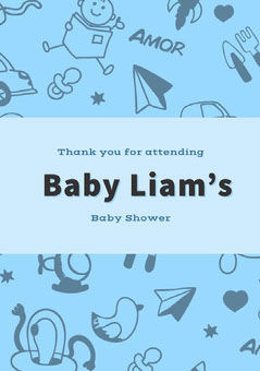 Customizable Baby Shower Templates For Boys Adobe Spark