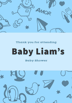 thank you card template baby shower