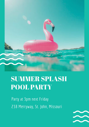 Free Pool Party Invitations Templates Adobe Spark