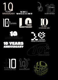 10 years anniversary vector free