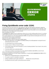Quick Solution to Fix error code 15241 in QuickBooks desktop