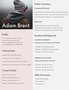 Free Resume Templates Adobe Spark
