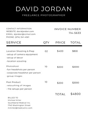 Free Invoice Templates Adobe Spark