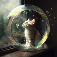Bubble Ring Cat