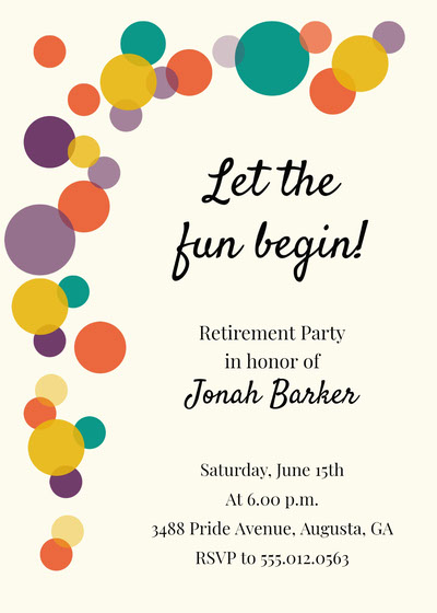 retirement invitations templates free