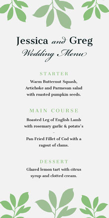 Wedding Menu Cards To Make Your Own Wedding Menus Adobe Spark