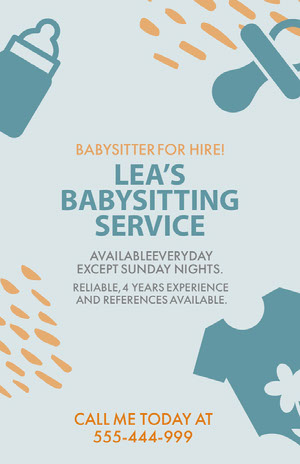 Babysitter flyer