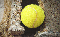 A tennis ball