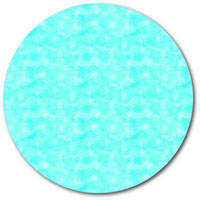 Turquoise Watercolor Round Shape with Shadow