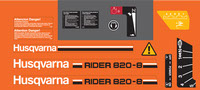 Husqvarna Rider 820-8 Lawnmover Decal Kit By Fernando Costa
