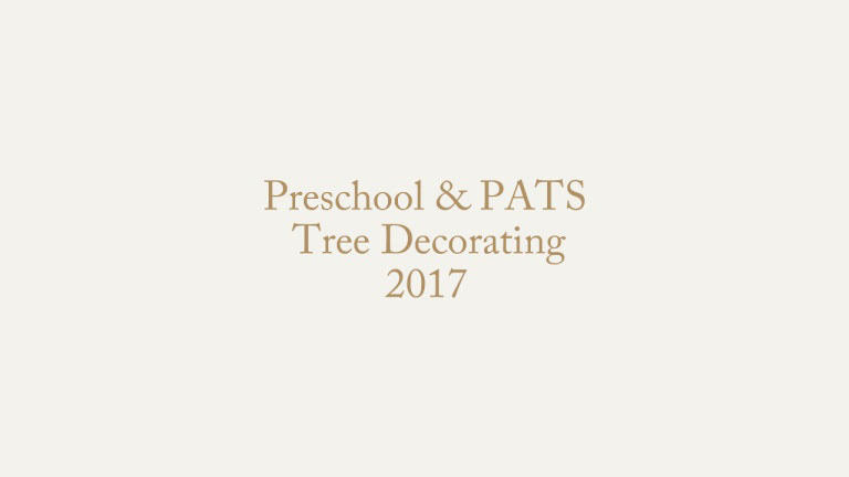 Preschool & PATS Tree Decorating