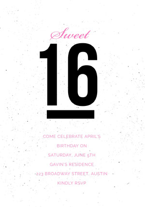 Free Sweet 16 Invitation Templates Adobe Spark