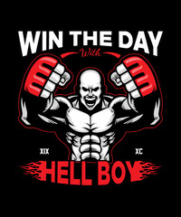 Hell Boy Custom T Shirt Design