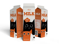 Free milk packaging mockup