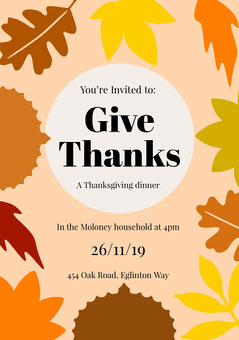 Free Customizable Templates For Thanksgiving Adobe Spark