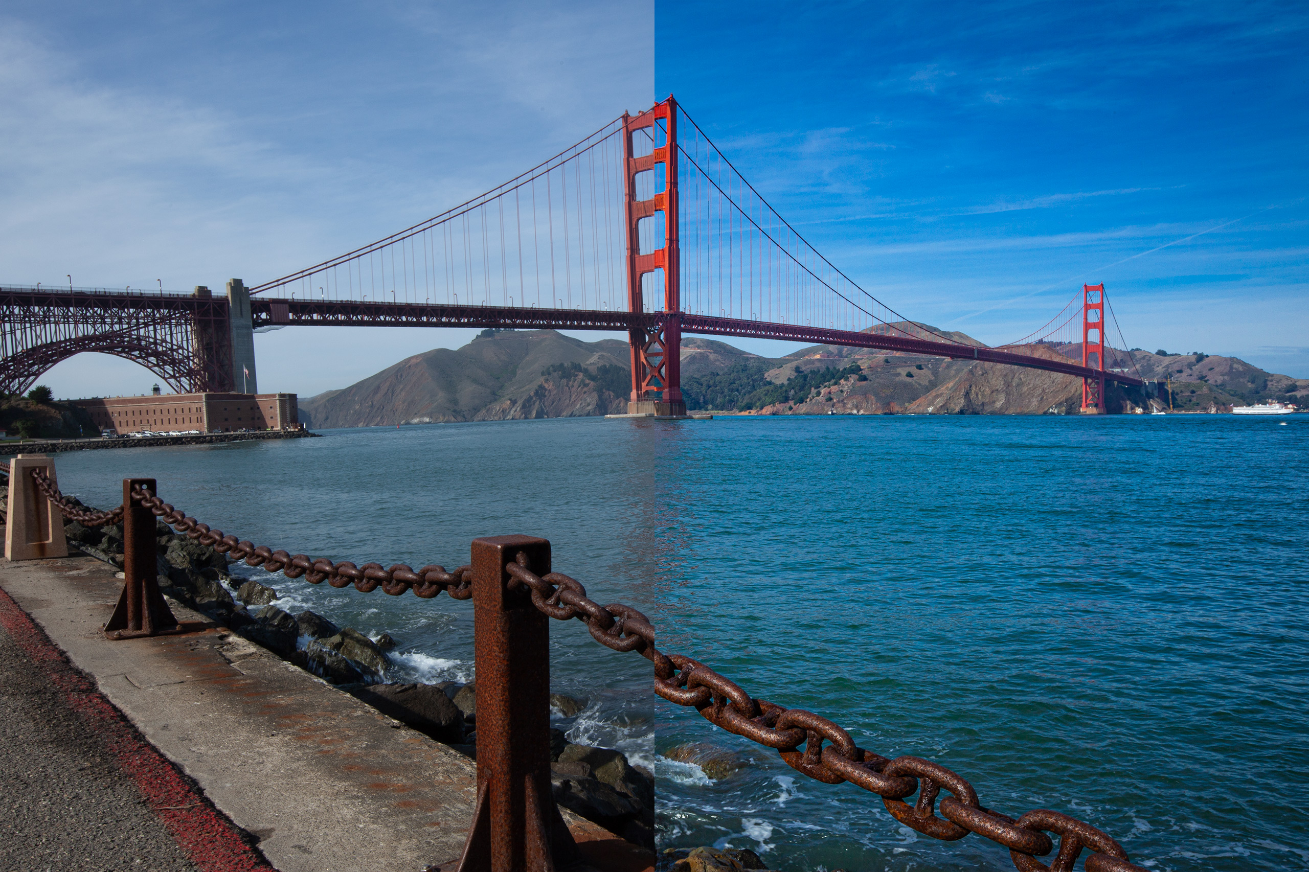 straightening the golden gate bridge