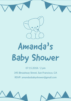 Customizable Baby Shower Templates For Boys Adobe Spark