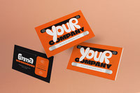 Orange Hypebeast Business Card