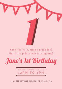 Free 1st Birthday Invitations Adobe Spark