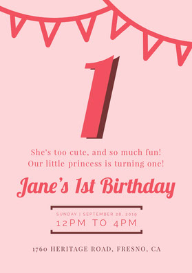 Free Birthday Invitation Templates For Girls Adobe Spark