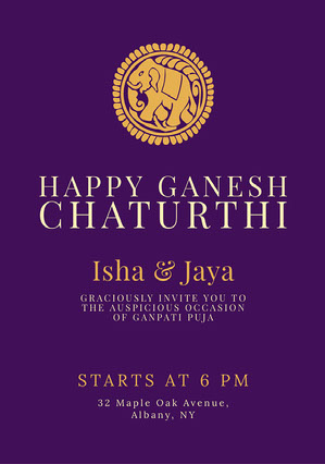 Free Ganesh Chaturthi Invitations Templates Design Invitations Online Adobe Spark