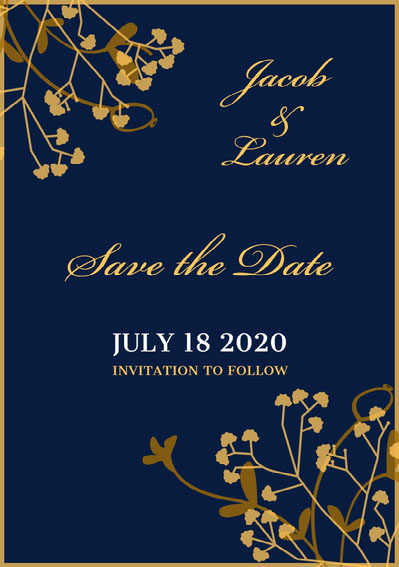 Template for invitation sale