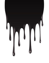black liquid dripping