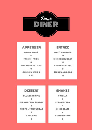 Free Menu Templates Adobe Spark