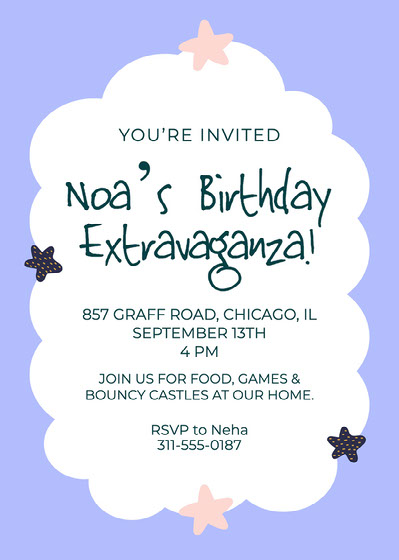 Birthday Invitation Templates For Kids