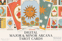 Tarot Card Deck Illustration Major Minor Arcana