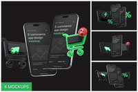 E-commerce App Smartphone Mockup Set