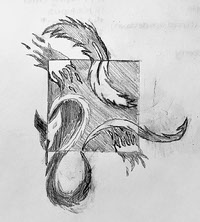 Dragon Notan Sketch