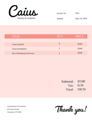 Free Invoice Templates Adobe Spark
