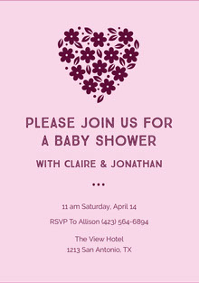 Invitation Gratuite Modeles D Invitations A Une Baby Shower Adobe Spark