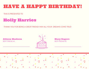 Free Birthday Certificate Templates | Adobe Spark