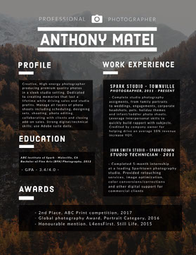 Free Creative Resume Templates Adobe Spark